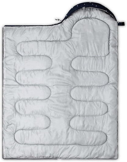 Kids Sleeping Bag for Boys Girls,Rocket Astronaut Moon Print-Lightweight Warm Portable Outdoor Indoor-Waterproof Cold Weather Resistant Sleeping Bag for Camping Hiking