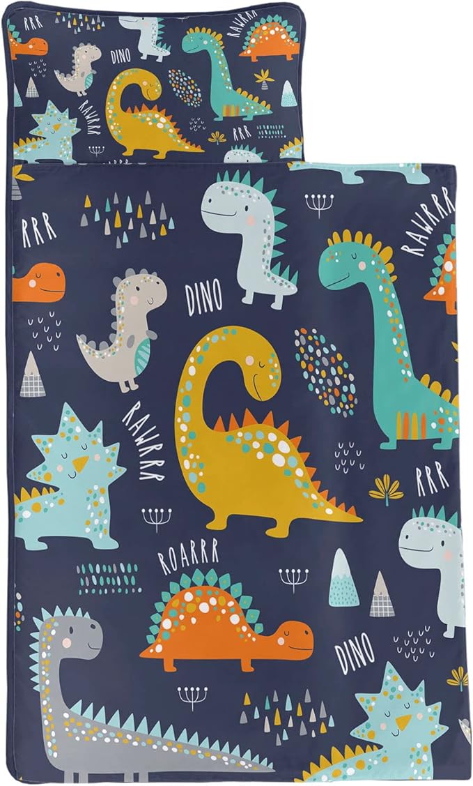 Space Nap Mat - Space Ship Galaxy Sleeping Bag with Removable Pillow - Daycare and Sleepovers Preschool Kindergarten Bedding Set for Kids Toddler Boys Girls