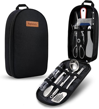 Camping Essentials Camping Accessories Gear Must Haves Camper Tent Camping Kitchen Rv Cooking Set Camping Cooking Utensils Set Supplies Gadgets Outdoor Stove Portable Picnic Gifts BBQ Stuff