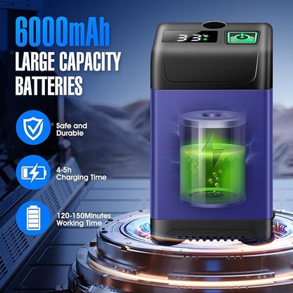 Portable Shower for Camping, 6000mAh Rechargeable Electric Camping Shower Pump with Intelligent Digital Display Multiple Spray Modes, Perfect for Outdoor Hiking Travel Car Washing Pet Bath