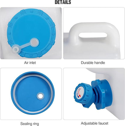 REDCAMP 3.4 Gallon Portable Water Container with Spigot, Water Storage Camp Water Jug for Camping Outdoor Hiking (13L)