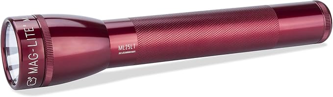 Maglite ML25LT LED 3-Cell C Flashlight, Red