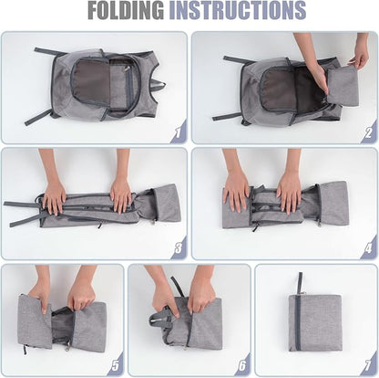 15L Hiking Backpack Small Travel Backpack Lightweight Packable Backpacks Casual Daypack for Women and Men, Light Grey