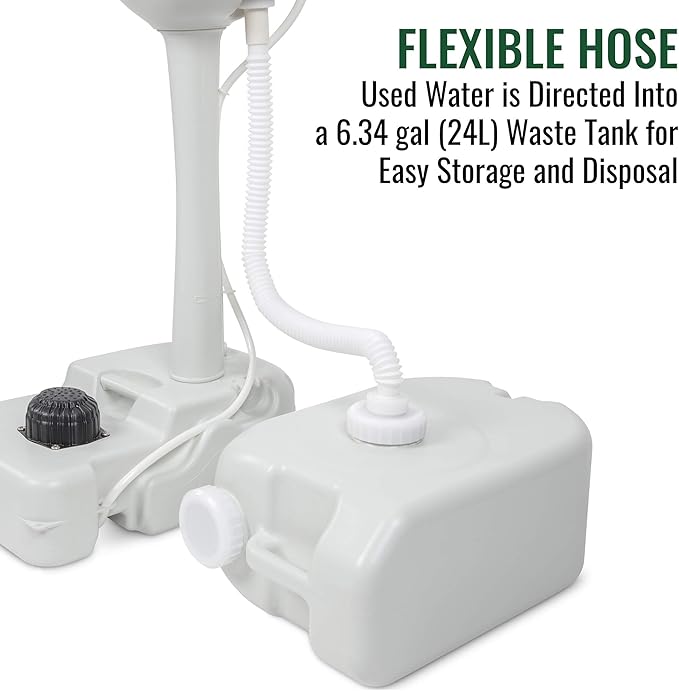 Hike Crew Outdoor Portable Sink with 6.3 GAL (24L) Waste Tank