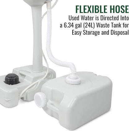 Hike Crew Outdoor Portable Sink with 6.3 GAL (24L) Waste Tank