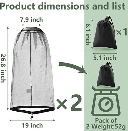Mosquito Head Net Hat, Protects Face and Neck from Mosquito Bites for Camping, Fishing, Gardening, Apiculturist