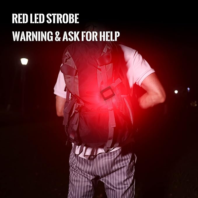 Clip on Running Lights, 2Pack Rechargeable Night Light with Strong Magnet Reflective, LED Running Lights 3 Modes Brightness with Red Strobe for Runners Joggers Camping Hiking Walking Outdoor Adventure