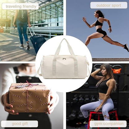 Weekender Duffel Sport Gym Bag Women Girls Travel duffle Bags with Shoe Compartment Wet Pocket