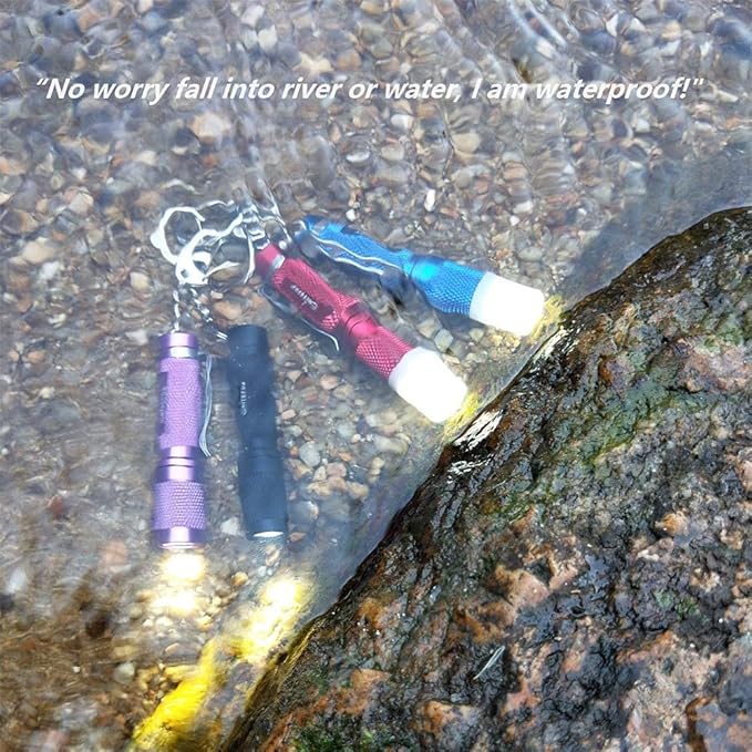 K3 Mini AAA Keychain Flashlight Small High Bright 150 Lumens 3 Modes,Multipurpose Caplamp Camplamp Tablelamp Candle for EDC Dog Walk Emergency Parents Kids Gift