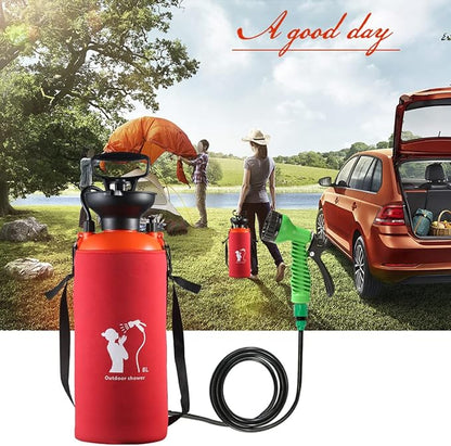CLICIC Pressure Sprayer with 7 Spray Modes, Camping Shower with Removable Hose and Shower Head for Camping Outdoor Traveling Hiking and Pet Bath
