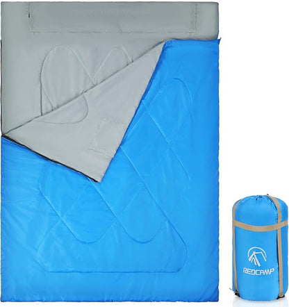 REDCAMP Ultra Lightweight Sleeping Bag for Backpacking, Comfort for Adults Warm Weather, with Compression Sack