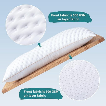 Pillow for Side and Back Sleepers Side Sleeper Pillow for Neck and Shoulder Pain Side Sleeper Bed Pillows Travel Size with Adjustable Shredded Memory Foam Filling