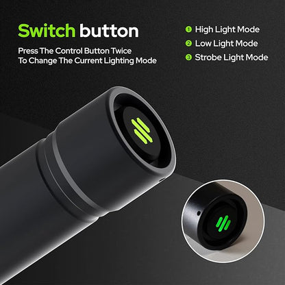 BEEFLY F1P Flashlight Rechargeable, Tactical Flashlights, Small LED Flash Light for Home Emergency, Camping,Outdoor, 3 Modes, 350 Lumens