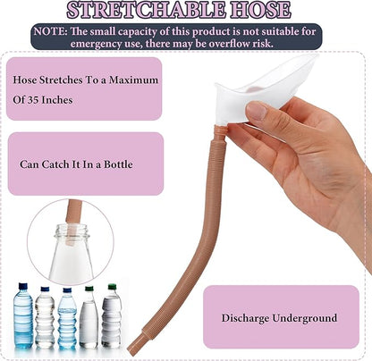 Female Urination Device,Portable Urinal Allows Women to Pee Standing Up,Female Pee Funnel with Retractable Hose, Reusable Women Pee Funnel for Camping,Hiking,Outdoor Activities,Travel(set of 4)