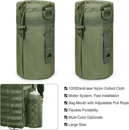 Gogoku 3 Pack Molle Pouch Combo Water Bottle Pouch Holder Tactical Molle Pouches Compact Utility Waist Bag Pack