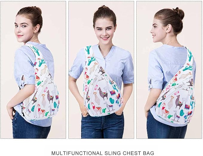 HUA ANGEL Crossbody Sling Bag for Men & Women Lightweight Waterproof Chest Shoulder Bag for Travel Hiking & Everyday Use
