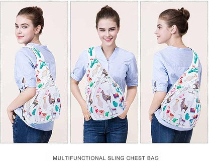 HUA ANGEL Crossbody Sling Bag for Men & Women Lightweight Waterproof Chest Shoulder Bag for Travel Hiking & Everyday Use