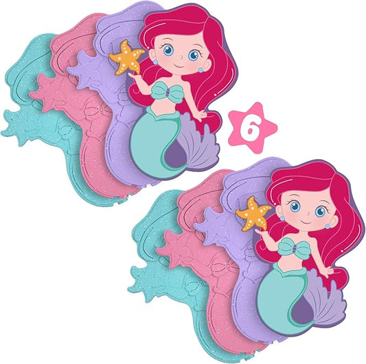 HiYZ Mermaid Ice Packs for Lunch Boxes - Reusable Kids Ice Packs - Quick Freeze, Space Saving, Long-Lasting Cooler for Lunch Box, Thin Ice Packs Ideal for Travel, Picnics, and School