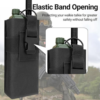 BAOFENG Radio Hoster Molle Radio Pouch Tactical Radio Holder Radio Case Molle Radio Bag Nylon for AR-152 UV-25 AN/PRC 148 152Two Way Radio Walkie Talkies Adjustable Storage