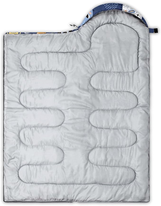 Kids Sleeping Bag for Boys Girls,Cute Puppy Print-Lightweight Warm Portable Outdoor Indoor-Waterproof Cold Weather Resistant Sleeping Bag for Camping Hiking