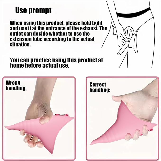 Female Urination Device, Female Urinal Pee Funnel For Women's, Sitting Standing Female Urinal Spill Proof,Portable Female Urinal,Suitable for Outdoor, Adventure, Activities,Camping (Fuchsia Color)