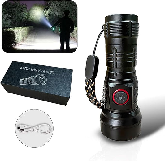 Mini Flashlights High Lumens Rechargeable, Super Bright Flashlight, Mini Flashlights for EDC Carry, Tactical Flashlight Waterproof Handheld Flash Light LED Flashlight for Emergencies, Camping, Hiking