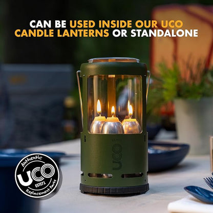 UCO 12-Hour Natural Beeswax Long-Burning Candles for UCO Candle Lanterns and Emergency Preparedness, Made in USA