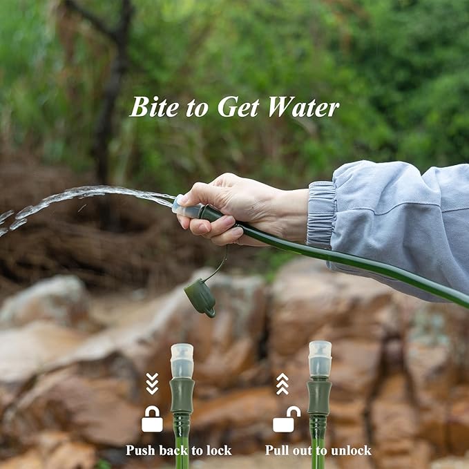 Hydration Bladder Hiking Water Bladder Leak-Proof Water Reservoir BPA Free Hydration Bag for Biking Running Camping