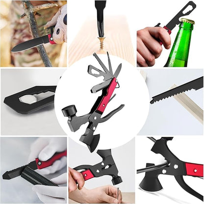 15 in 1 Multitool Axe Hatchet, Camping Accessories Survival Gear, Cool Gadgets Christmas Gifts for Men, Dad, Husband, Multi Tool Gifts for Camping Hiking Survival
