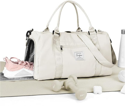 Gym Bag Womens,Travel Duffel Carry on Bag Sport Tote Bag Weekend Overnight Bag