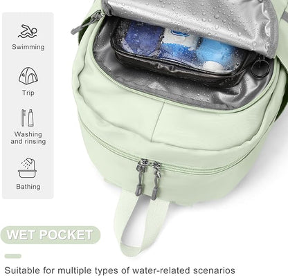coofay Small Gym Backpack For Women Waterproof With Shoe Compartment Lightweight Travel Workout Sports Backpack Small Gym Bag