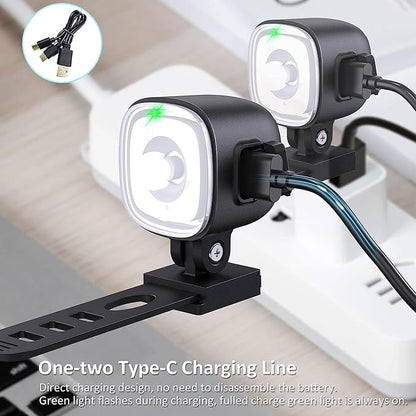 Croc Lights for Shoes 2Pcs Rechargeable Croc Headlights 4 Light Modes Running Shoe Lights Croc Charms for Dog Walking Hiking Hunting Camping Accessories