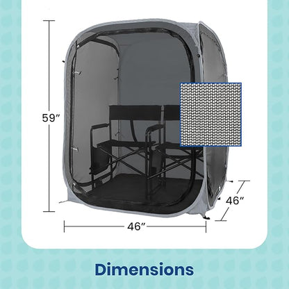 WeatherPod® The Original Shark Tank MyPod™ Mesh 1-2 Person Pop-Up Screen Pod - Keeps Out Bugs, Mosquitos, and Harmful UV Rays - UPF 50 for Maximum Protection from The Sun