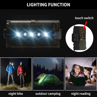Portable Outdoor Shower, 4400 mAh Removable Rechargeable Battery, with LED Light, Battery Powered Shower Pump+Collapsible Bucket, Suitable for Hiking/Backpacking, Camping, Travel, Beach, Pet