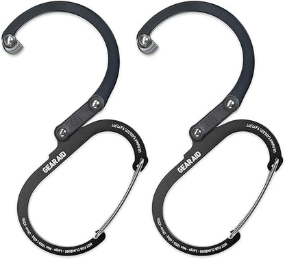 GEAR AID HEROCLIP 360° Swivel Carabiner Gear Clip and Hook (Medium) for Camping, Backpack, Suitcases and Garage Organization