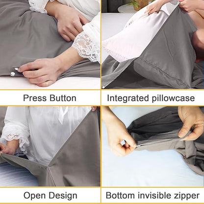 KOMUSMO Sleeping Bag Liner with Zipper, Ultralight Travel Sheets for Adults, Portable Sleep Sack Camping Sheet, Ideal for Traveling, Hiking, Tenting, Hotel and Camping