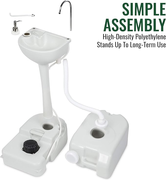 Hike Crew Outdoor Portable Sink with 6.3 GAL (24L) Waste Tank