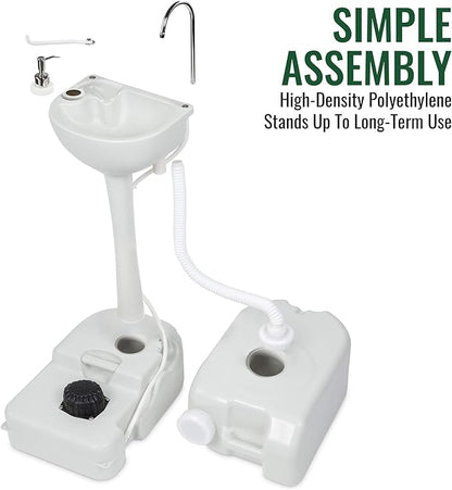 Hike Crew Outdoor Portable Sink with 6.3 GAL (24L) Waste Tank