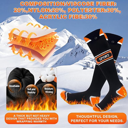 Heated Socks for Men Women,5000mAh Rechargeable Foot Warmer Electric Heating Socks with 3 Heating Settings & App Remote Control Thermal Electric Socks,Warm Socks for Hunting Skiing Camping Hiking