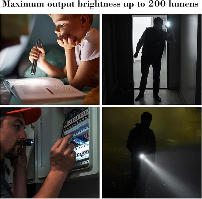 Pen Light Flashlight, Bright Small Handheld Pocket Flashlight, 3 Modes Mini Small Flashlights High Lumens with Clip LED Pen Flashlight for Camping Emergency Inspection Outdoor, 5 Pack