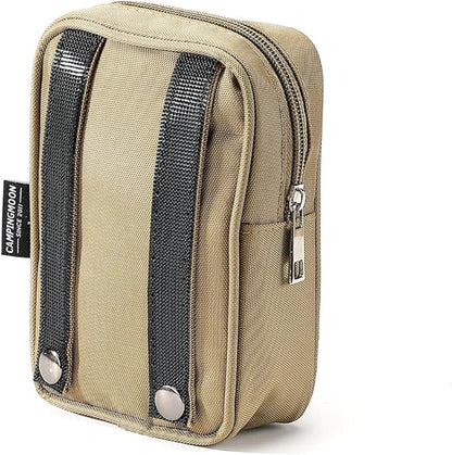 CAMPINGMOON Tactical Molle EDC Pouch L 4.9'' x W 2.4'' x H 6.7'' Camping Storage Side Pocket for Table Chair Cot Field Rack Coyote BG-15