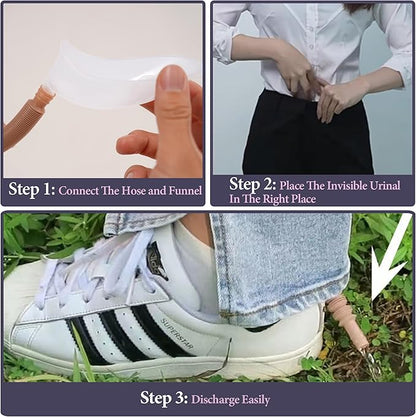Female Urination Device,Portable Urinal Allows Women to Pee Standing Up,Female Pee Funnel with Retractable Hose, Reusable Women Pee Funnel for Camping,Hiking,Outdoor Activities,Travel(set of 4)