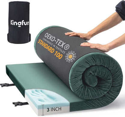 Sleeping Pad for Adults, Comfortable Thick Floor Sleeping Mats for Car Truck Tent with Removable Travel Bag