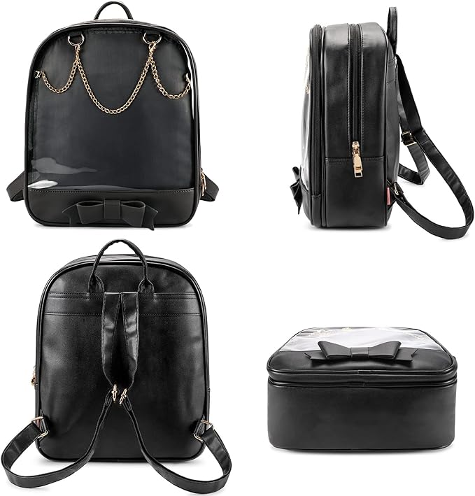 STEAMEDBUN Ita Bag Backpack Bowknot Kawaii Pin Display Backpack Bag with Insert