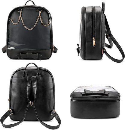 STEAMEDBUN Ita Bag Backpack Bowknot Kawaii Pin Display Backpack Bag with Insert