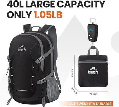 Venture Pal 40L Lightweight Packable Travel Hiking Backpack Daypack