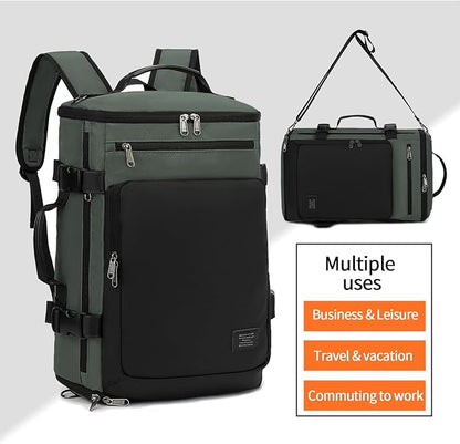 Gym Duffle Bag Backpack 4-Way Waterproof with Shoes Compartment for travel Sport Hiking laptop Business-Grey XL