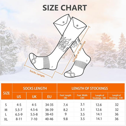 Heated Socks for Men Women - 2022 Upgraded Rechargeable Electric Heated Socks-Unisex Powered Cold Weather Heat Socks for Outdoor Riding Camping Hiking Motorcycle Skiing Warm Winter Socks