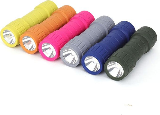 6-Pack Small Flashlights Set, Super Bright 100 Lumen LED Flashlight Pack with 18-Piece AAA Batteries Included, Mini Flashlight for Kids, Outdoor Flashlight for Camping, Hiking, Emergency