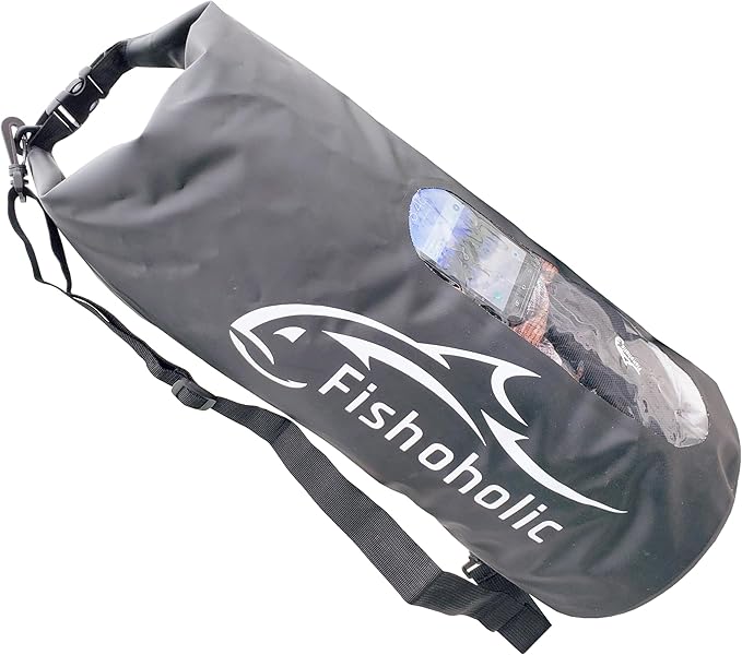 Fishoholic Dry Bag - Waterproof Gear Bags - Fail-Safe Snap - Made Tough & Durable for Kayaking Boating Fishing Hiking Camping Paddle Board & Tailgaiting